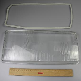 Headlamp Glass LHD, including seal and clips 