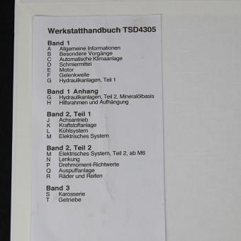 Werkstatt-Handbuch, deutsch, 3 Bände 