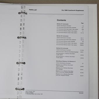 Teile-Handbuch S Type /SC Sonderkarosserien 