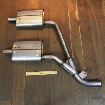 Twin silencer and Pipes, Stainless Steel 