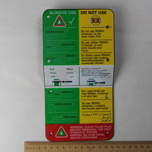 Product image of the product “Hydraulic Reservoir Label - N L A !! ”